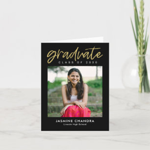 Notably Cool Editable Colour Graduation Thank You Card