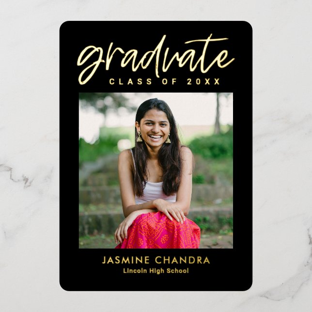 Notably Cool Foil Graduation Editable Colour Foil  (Front)