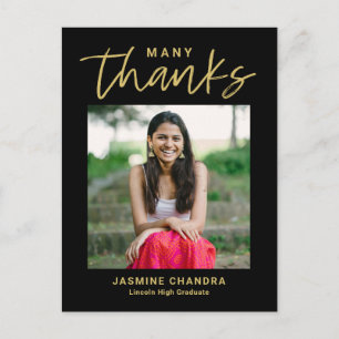 Notably Cool Graduation Thank You Postcard