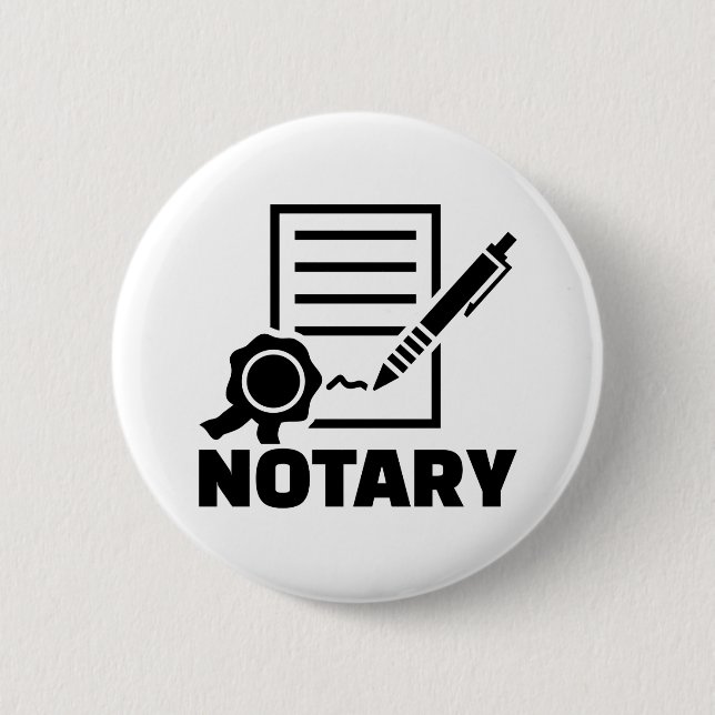 Notary 2 Inch Round Button (Front)