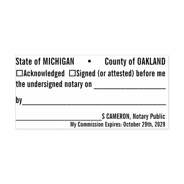 Notary Acknowledgment Stamp (Design)