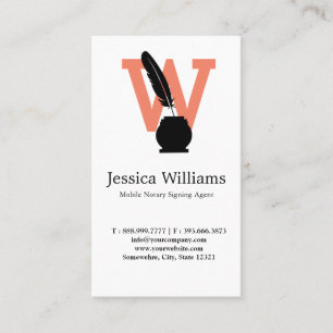 Notary Agent Custom Logo Public Elegant Business Card