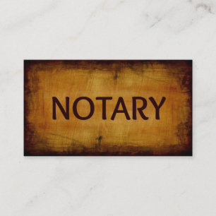 Notary Antique Wood Grain Business Card