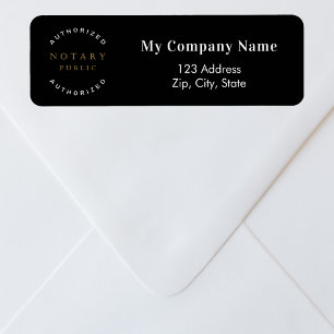 Notary black business return address