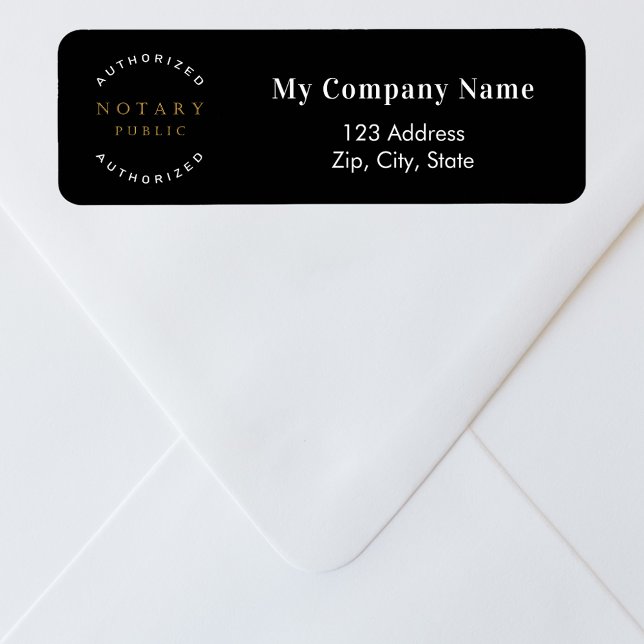Notary black business return address (Creator Uploaded)