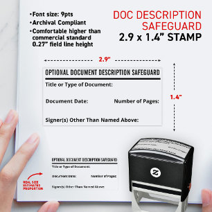 Notary Document Description Safeguard Stamp