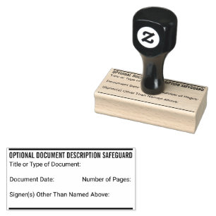 Notary Document Description Safeguard Stamp 3x1.5"