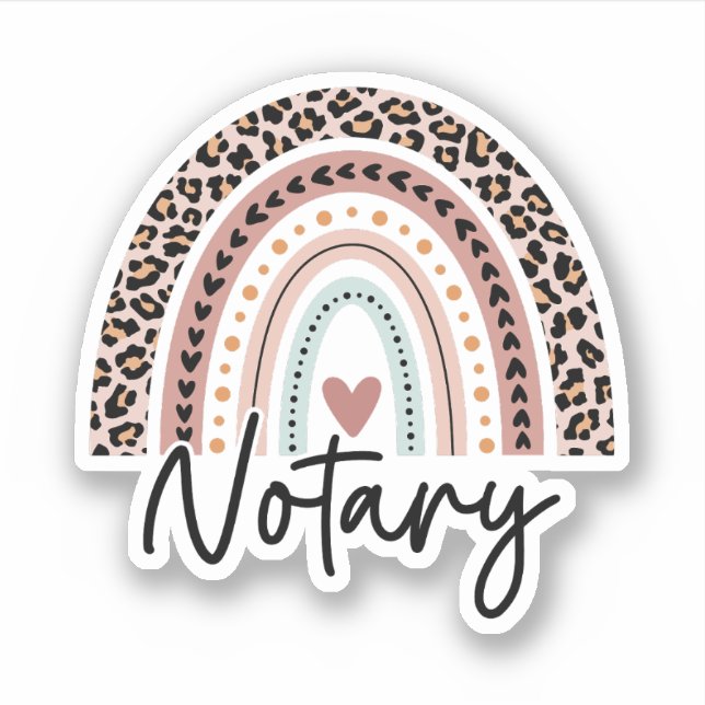 Notary Leopard Rainbow, Cute Notary (Front)