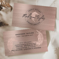 Notary Loan Agent Rose Gold Brushed Metal Quill