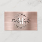 Notary Loan Agent Rose Gold Pink Metallic Monogram