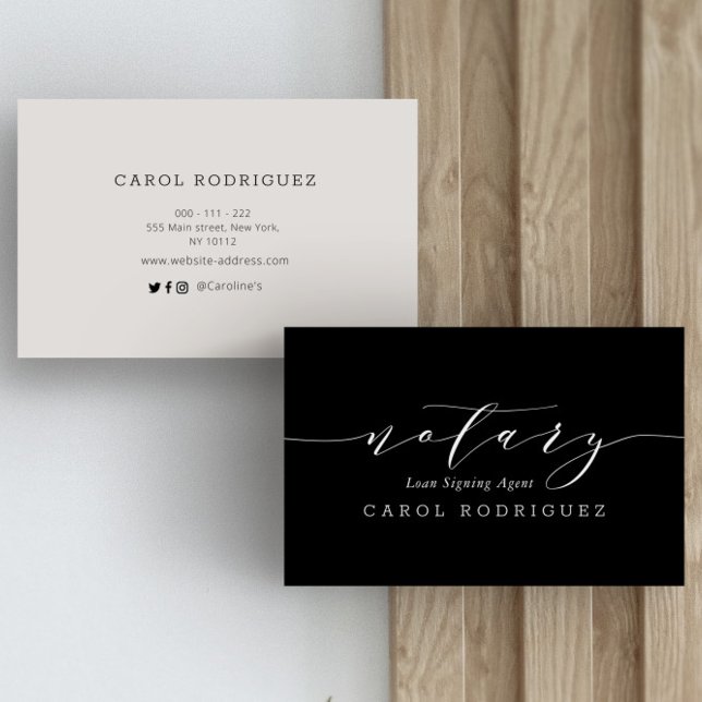 notary loan signing agent business card (Creator Uploaded)