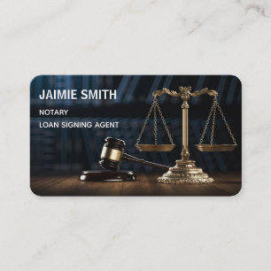Notary Loan Signing Agent Business Card