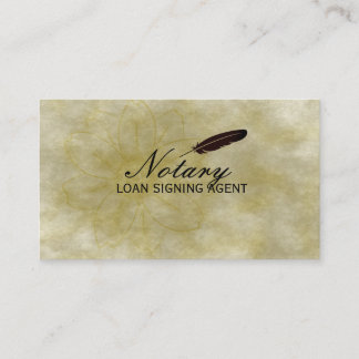 Notary Loan Signing Agent Gold Flower Business Car Business Card