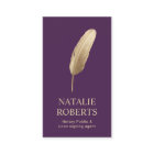 Notary Loan Signing Agent Gold Quill Pen Purple