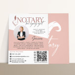 Notary Loan Signing Agent Modern Photo Flyer<br><div class="desc">Notary Marketing Flyer Template for your Business & Services. This is  perfect for Agents that want to introduce their services.  This modern design features typography script ''notary loan signing agent'' ,  trendy logo,  your photo,  services,  contact details,  qr code and social media on blush and white background.</div>