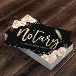 Notary Loan Signing Agent Vintage Floral Business Card<br><div class="desc">Notary Loan Signing Agent Modern Gold Typography Vintage Floral Business Cards.</div>