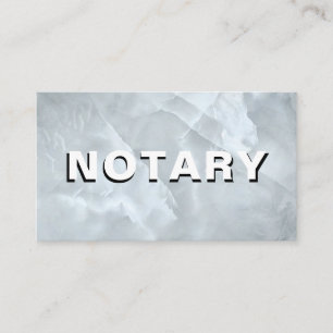 *~* NOTARY PHOTO Bold MARBLE Signing Agent Business Card