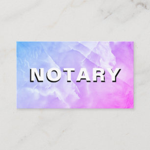 *~* NOTARY PHOTO Pink Blue  MARBLE Signing Agent Business Card