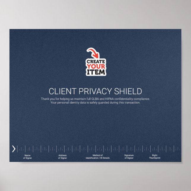 Notary Privacy Guard Shield NNA Journal Right Poster (Front)