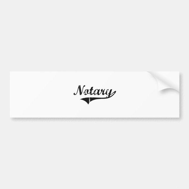 Notary Professional Job Bumper Sticker (Front)
