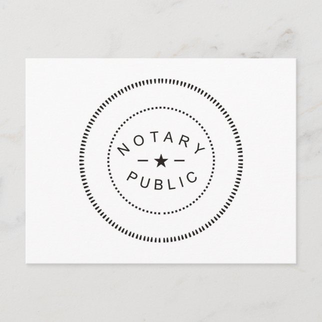 NOTARY PUBLIC ACCESSORIES POSTCARD (Front)