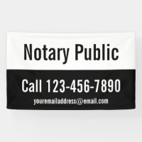 Notary Public Black and White Promotional Template