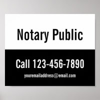 Notary Public Black and White Template