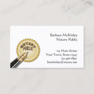 Notary Public Business Card