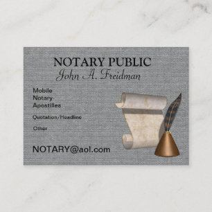 NOTARY PUBLIC Business Card
