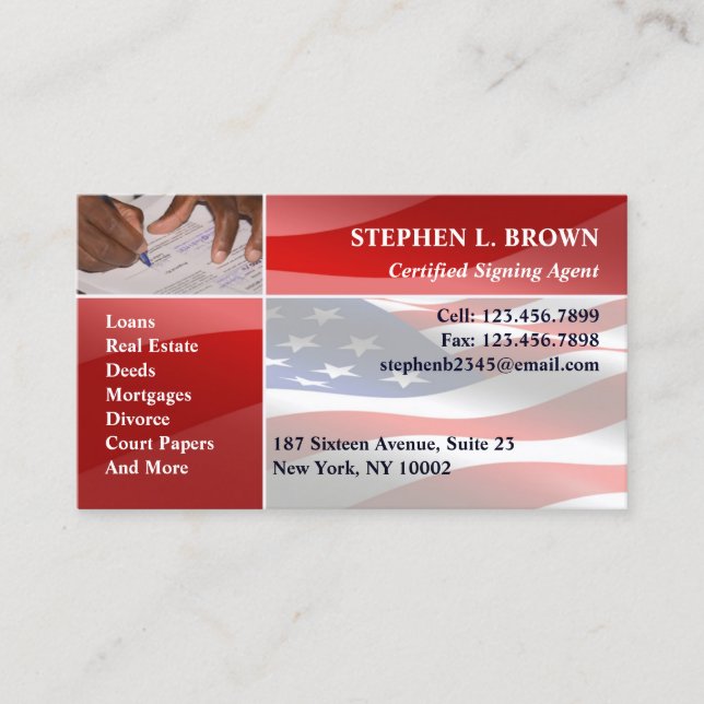 Notary Public Business Card (Front)