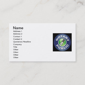 Notary Public Business Cards