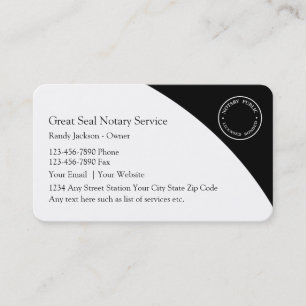 Notary Public Business Cards