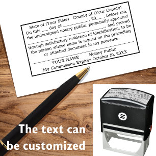Notary Public Custom Acknowledgment Self-inking Stamp