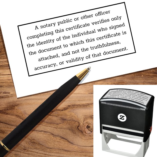 Notary Public Disclaimer Text Information Self-inking Stamp (Creator Uploaded)