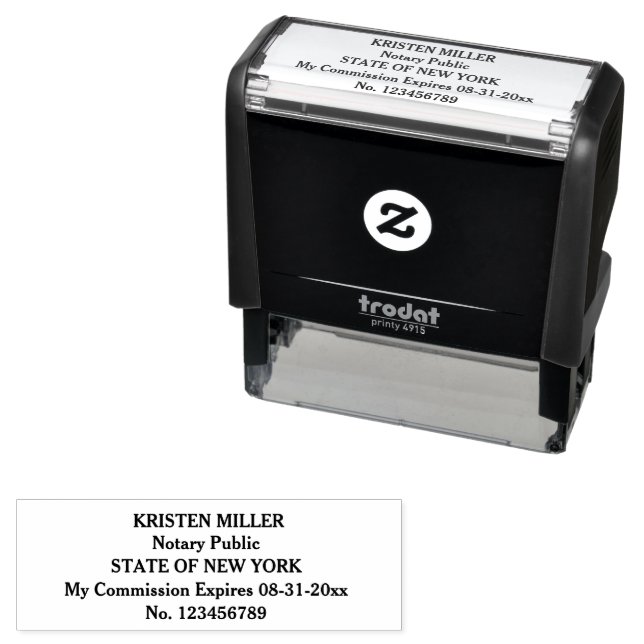 Notary Public Five Line Customizable Self-inking Stamp (In Situ)