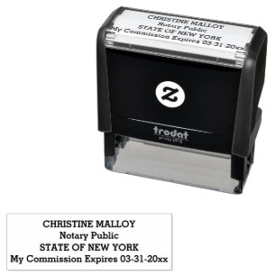 Notary Public Four Line Customizable  Self-inking Self-inking Stamp