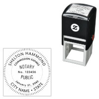  notary public law round black