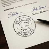 notary public law round black