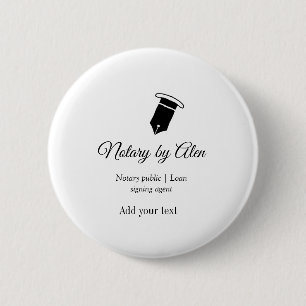Notary public Loan signing agent add name address 2 Inch Round Button