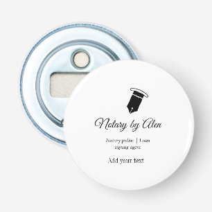 Notary public Loan signing agent add name address Bottle Opener