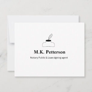 notary public loan signing agent add name address card