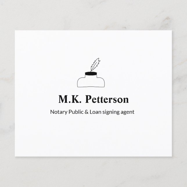 notary public loan signing agent add name address  flyer (Front)