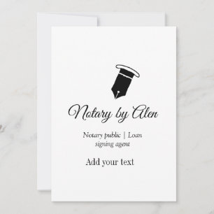 Notary public Loan signing agent add name address  Invitation