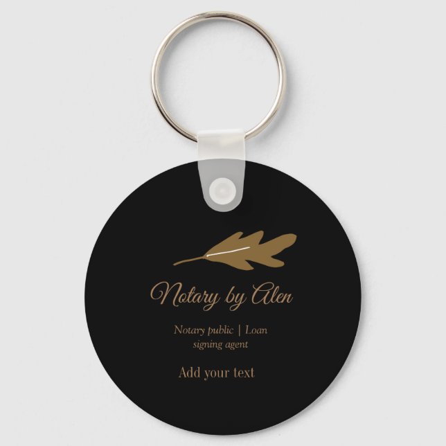 Notary public Loan signing agent add name address Keychain (Front)