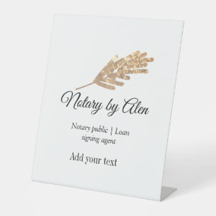 Notary public Loan signing agent add name address Pedestal Sign