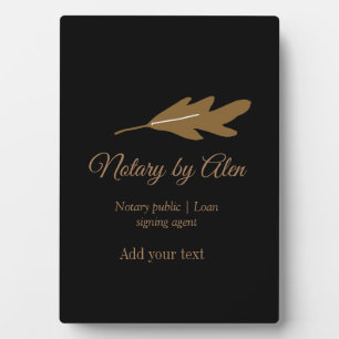 Notary public Loan signing agent add name address Plaque