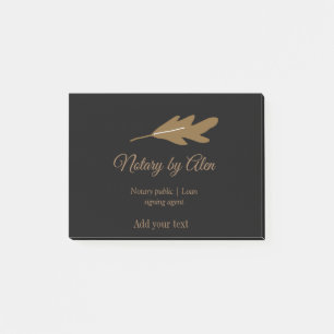 Notary public Loan signing agent add name address Post-it Notes