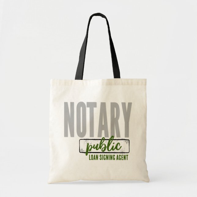 Notary Public Loan Signing Agent Customizable Tote Bag (Front)