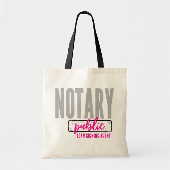 Notary Public Loan Signing Agent Customized Tote Bag (Front)