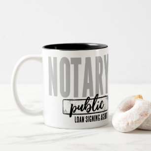 Notary Public Loan Signing Agent Customized Two-Tone Coffee Mug